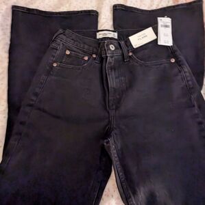 Abercrombie & Fitch Black High Rise Flare Jeans